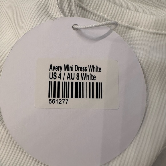 Princess Polly Cinching White Avery Mini Dress sz 4 - Picture 4 of 6
